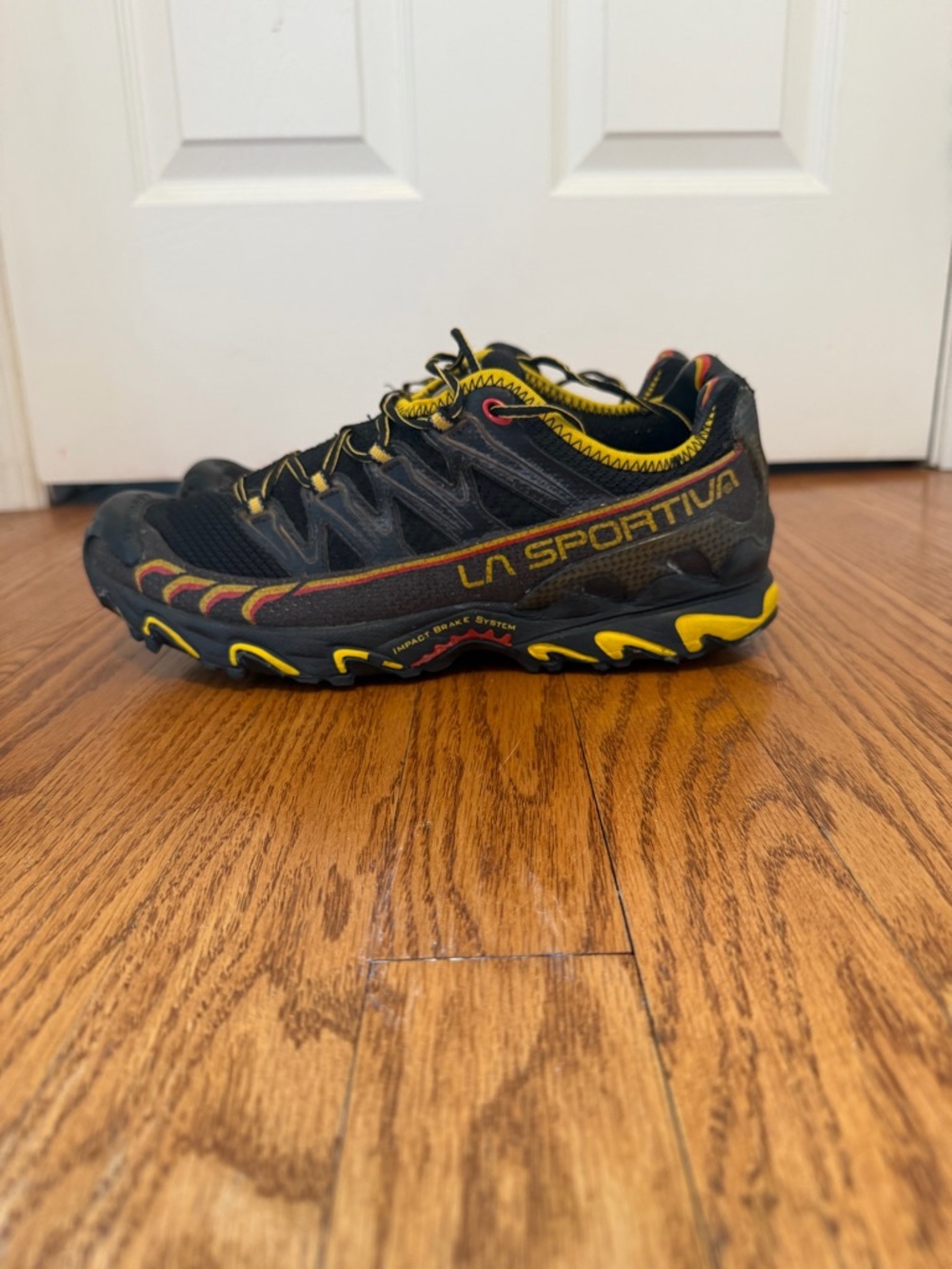 La Sportiva Black with Yellow Accent Trail Shoe